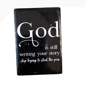 2/$15 ❄️Black White “God Is Still Writing Your Story” Inspirational Quote Magnet